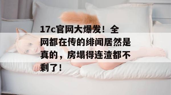 17c官网大爆发！全网都在传的绯闻居然是真的，房塌得连渣都不剩了！